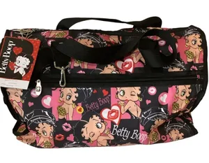 Betty Boop Heart & Kiss Travel 19” Duffle Bag W/Handles & Strap New With Tags thumbnail 1