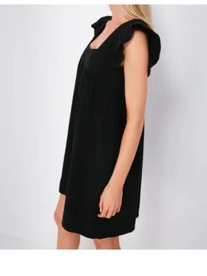 Pomander Place Tuckernuck Black Hazel Flutter Sleeve Dress Black Small thumbnail 3