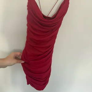 Oh Polly Red Ruched Cowl Neck Bodycon Dress US 4 thumbnail 3