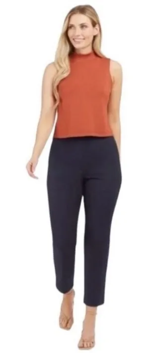 NWT spanx polished ankle slim navy pants‎ M thumbnail 1