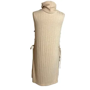 Anthropologie lace up side ‎ Maxi Turtleneck Sweater Tank Size Sz M thumbnail 5