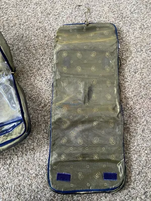 Patterned Vintage Travel Bag Set And Organizer Green thumbnail 5