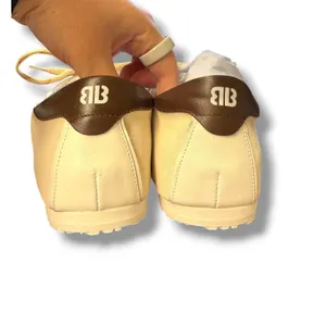 Bibi Lou Mizar Sneakers‎ Women 39 Cream Burgundy Suede Mesh Retro Trainers NEW thumbnail 6