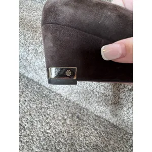 TORY BURCH Astoria Brown Suede Wedge Heels Size‎ 6.5 Leather Soles thumbnail 5