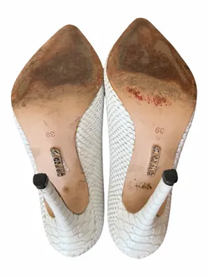 House of CB White Python Pointy Pumps Women’s 39 / 8.5 thumbnail 6