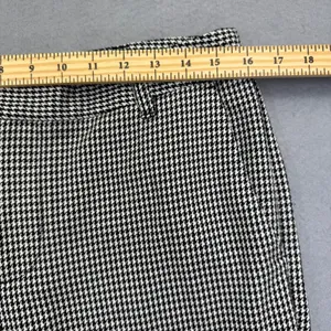 Maeve Anthropologie Houndstooth Flare Leg Trousers‎ Black White Womens Size 10 thumbnail 3