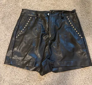 Shein Faux Leather Shorts thumbnail 1