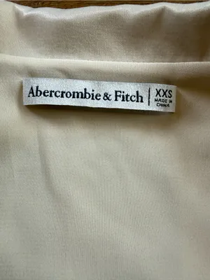 Abercrombie & Fitch Cream Wrap-Style Mini Dress Size XXS thumbnail 3