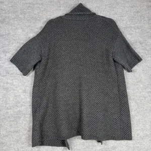 Ann Taylor Size-S Women Open Cradigan Wool Blend‎ Dark Grey thumbnail 8