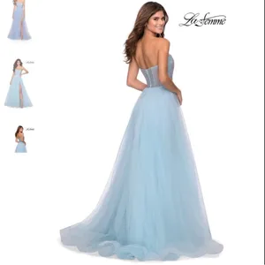 La Femme 28559 Beaded Sweetheart Tulle Ballgown 4 thumbnail 3