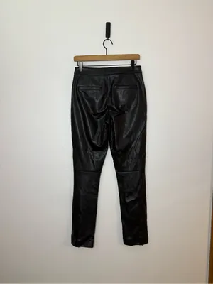 Anthropologie Maeve‎ Faux Leather Ankle-Zip Pants thumbnail 4