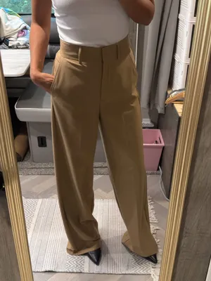 Marella High-Rise Wide-Leg‎ Women's Pants in Camel Size 4 thumbnail 5