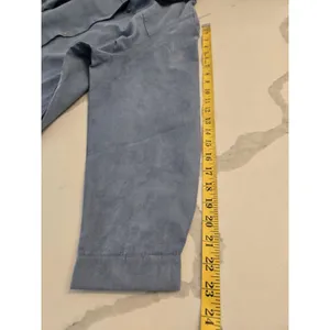 Joan Rivers Womens 1X Blue Faux Suede Button Down Shirt Long Sleeve Shacket Top thumbnail 13