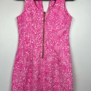 Lilly Pulitzer Sleeveless Pink Womens’’size 6, Pink embroidery cutout, back zip thumbnail 2