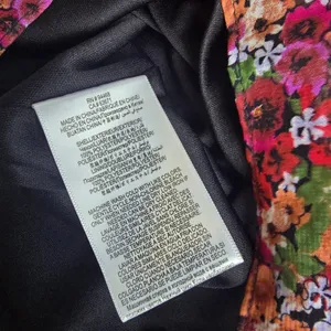 BCBGeneration NWT Floral‎ Babydoll Mini Dress Square Neck Puff Sleeve Size 2 thumbnail 6