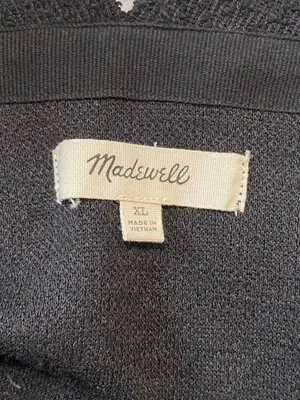 Madewell Black Side Tie Sweater Tunic Dress XL Minimalist Cozy thumbnail 4
