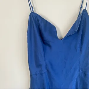 Victoria’s Secret Blue Satin Cami Slip Dress Size Small thumbnail 2