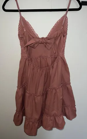 Pink Ruffled  Dress thumbnail 2