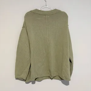 American Eagle‎ ribbed trim v neck slouchy sweater green size medium thumbnail 2