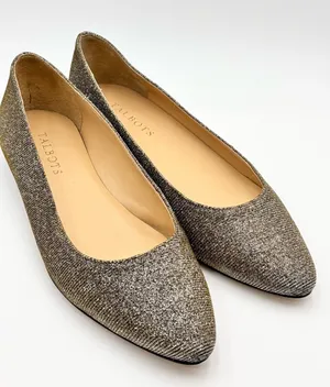 Talbots Metallic Gold Pointed-Toe Flats Size 7 thumbnail 1