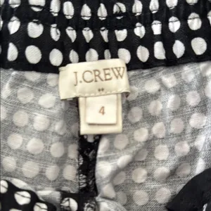 J. Crew Black & White Linen Blend Polka Dot Shorts thumbnail 2
