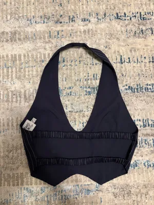 Princess Polly Oriana Top Navy Pinstripe thumbnail 2