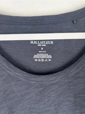 M.M.LaFleur Kenya‎ Organic Cotton Slub Tee Dark Navy Medium thumbnail 3