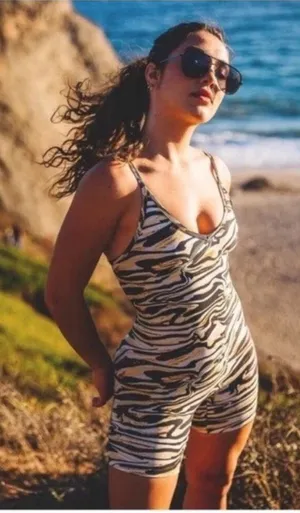 Skatie Sydne Bodysuit Romper Weho Animal Print small NWT playsuit summer zebra thumbnail 1
