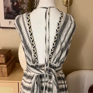 MISA Fournier Striped‎ Maxi Cotton Bohemian Dress Size Small thumbnail 9