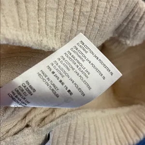 Urban Outfitters Womens Cream High Waist Ribbed Flare Pant Large thumbnail 7