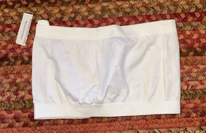 NWT WINDSOR WHITE BASIC BANDEAU STRAPLESS BRA TOP thumbnail 1