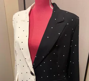 OVI unique Color block polka dot blazer size L thumbnail 5