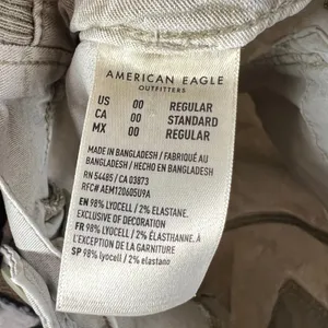 American Eagle Women's Green Cargo Pants Sz 00‎ Utility Streetwear Y2K thumbnail 6