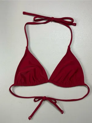 wild fable Red Tie-Back Triangle Bikini Top thumbnail 1