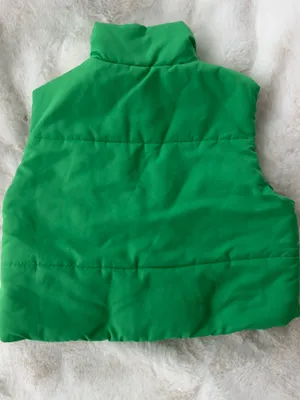 Shein Green Cropped Vest Puffer thumbnail 5