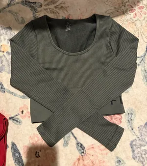 OFFLINE by Aerie Long Sleeve Cropped Top thumbnail 1