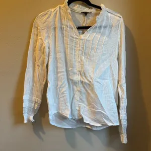 Quince NWT Organic Textured Cotton Peasant Blouse thumbnail 4