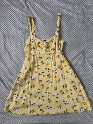 Old navy yellow floral dress thumbnail 1