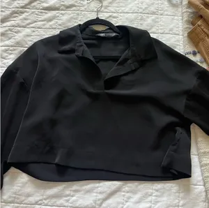 ZARA Black Long Sleeve Blouse thumbnail 1