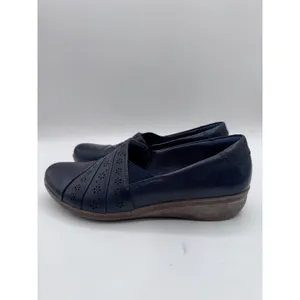 Clarks‎ Loafers Women's Collection Cushion Soft Navy Blue 7.5M thumbnail 4