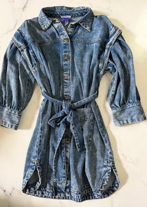 Future collective Denim dress Blue Size 4 thumbnail 2
