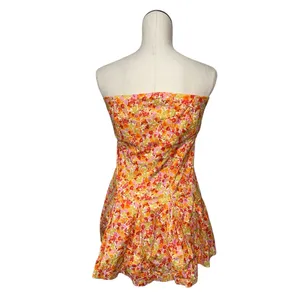 NWOT Free People Made Me Smile Printed Mini Dress Citrus Combo XL thumbnail 12