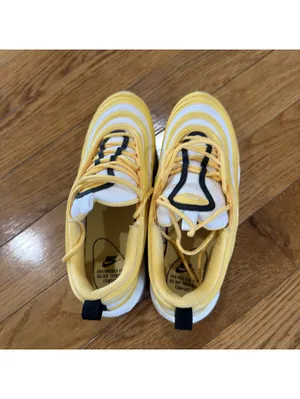 Size US 8 Wmns Nike Air Max 97 Topaz Gold White Taxi Sneakers Trainers 921733 thumbnail 9