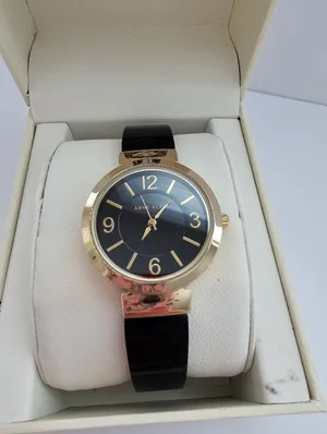 Anne Klein AK/2476 Black Resin Bangle Watch Gold Tone Round Face with Box thumbnail 5