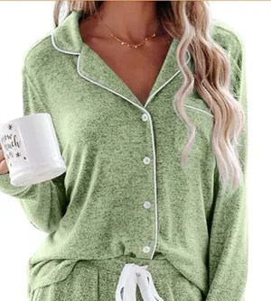 Aamikast Sage Green Women's Pajama top size xl thumbnail 1