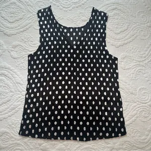 Jaipur Y2K Polka Dot Tank Top. Medium. Black and White. thumbnail 2