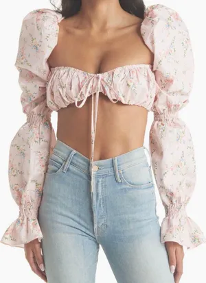 House Of CB Henrietta Shirred Bralette Top Size M thumbnail 2