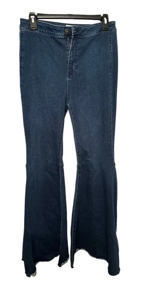 We The Free Dark Blue Flared Jeans thumbnail 1