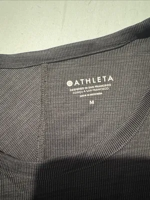 Athleta Women's Charcoal Heather Short-Sleeve Tee thumbnail 3