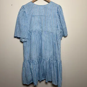 Emerson Fry India Collection Women‎ Isla Dress M/L Blue Stripe Organic Cotton thumbnail 4